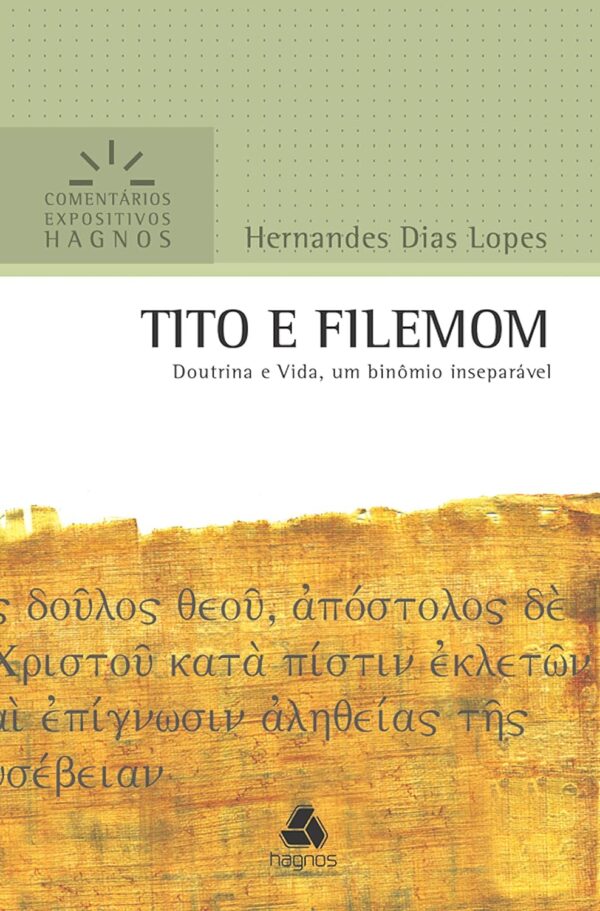 Capa do comentário expositivo de tito e filemom